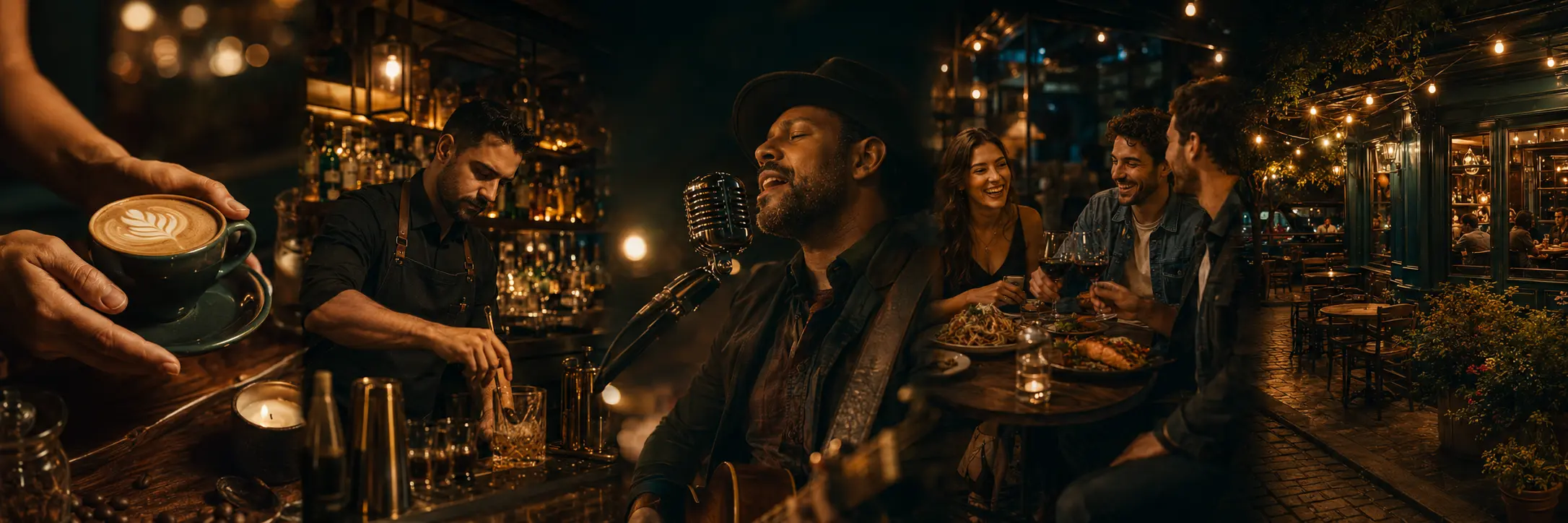 Momentos de música, trabalho, café e encontros na Baixada Gourmet
